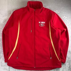 San Francisco 49ers NFLxG3 Full Zip Softshell Jacket Red Gold Size XXL